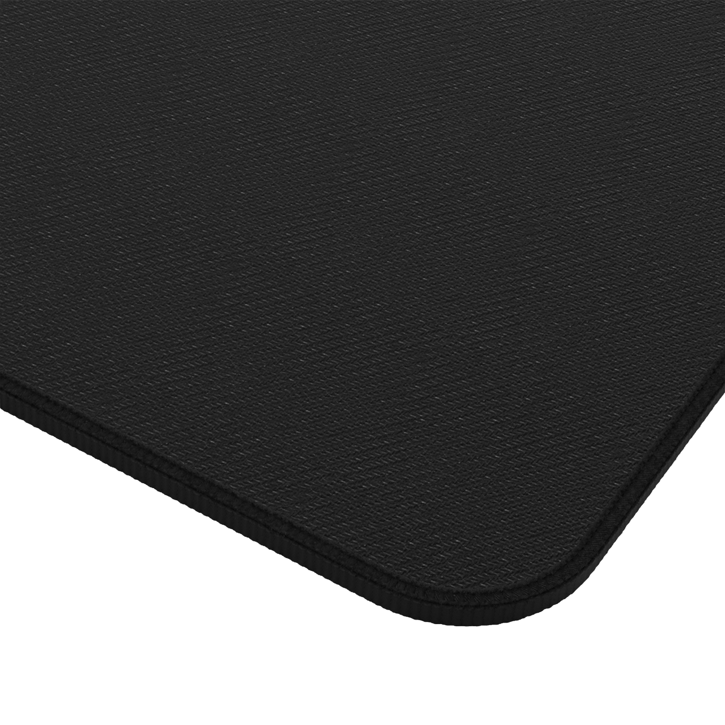 The plain black back of the Boston Mouse Mat, showing the textured surface that ensures stability on any desk.