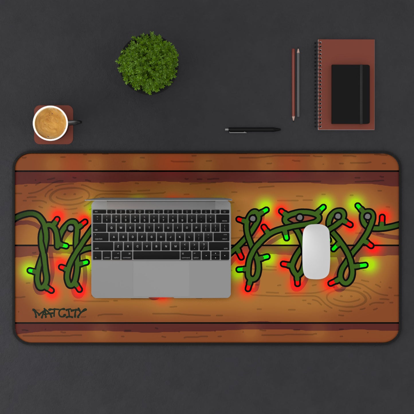 Matcity Christmas Lights Mouse Pad Large