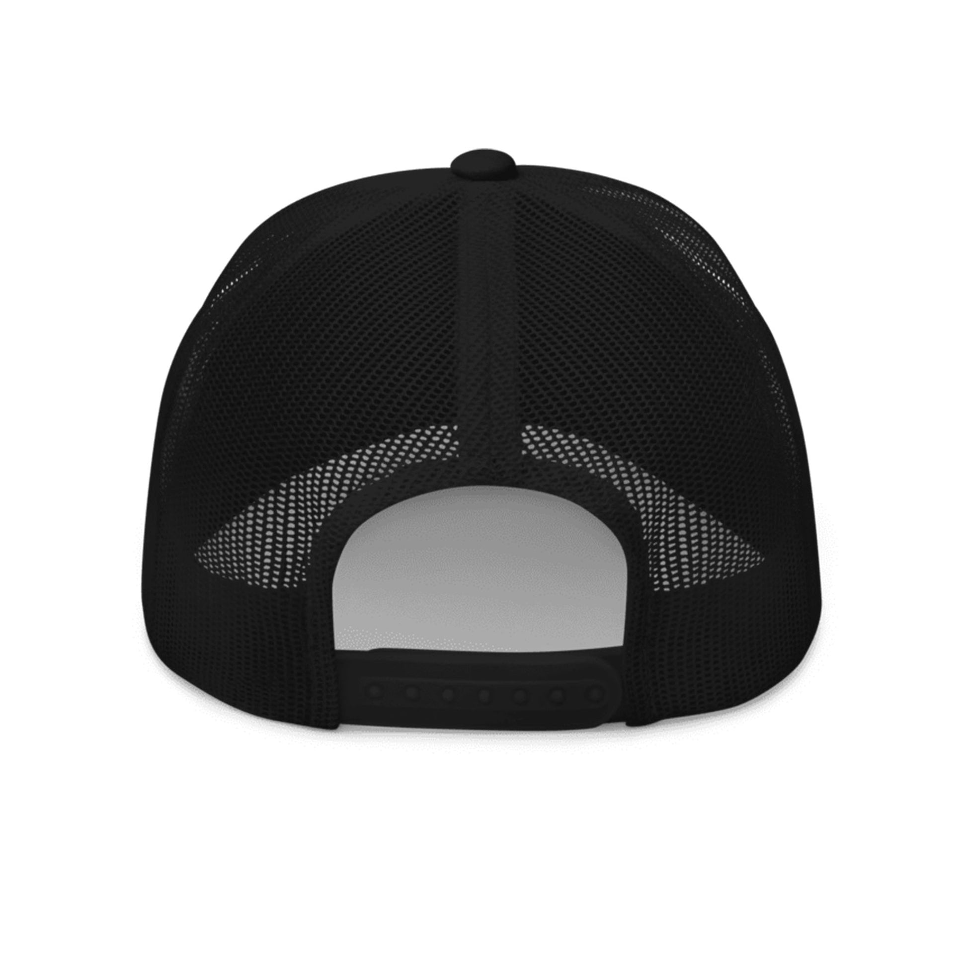 Back of the cap showing the adjustable clip strap.