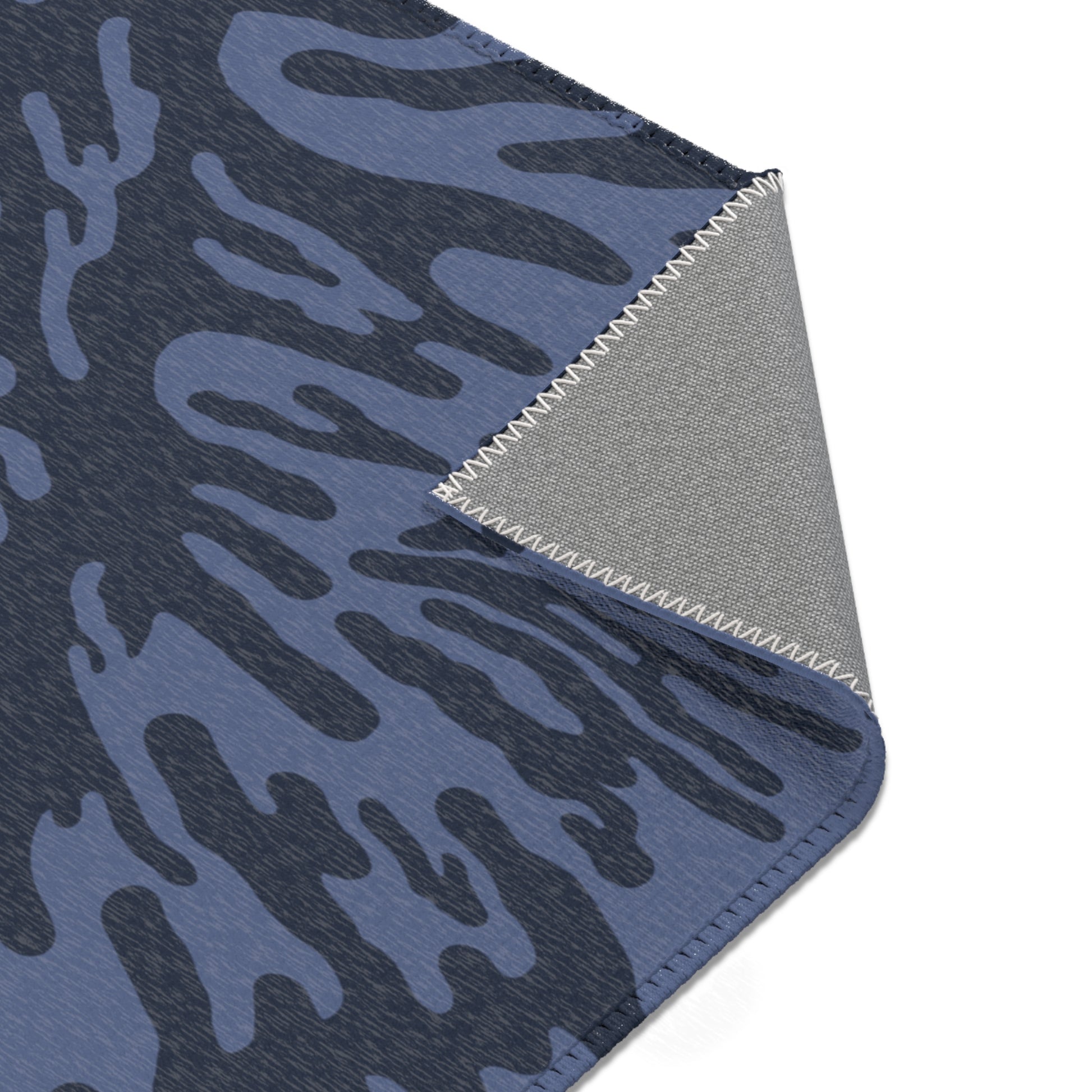 Blue Tieger camouflage pattern mat folded showcasing the underside
