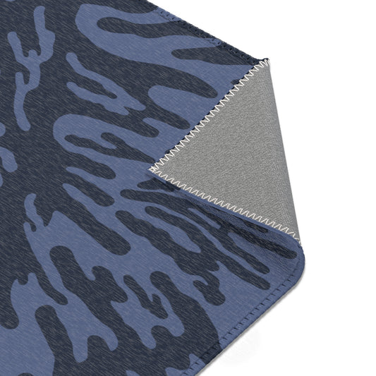 Blue Tieger camouflage pattern mat folded showcasing the underside