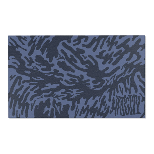 Blue Tieger camouflage patterned mat with Matcity branding on a white background