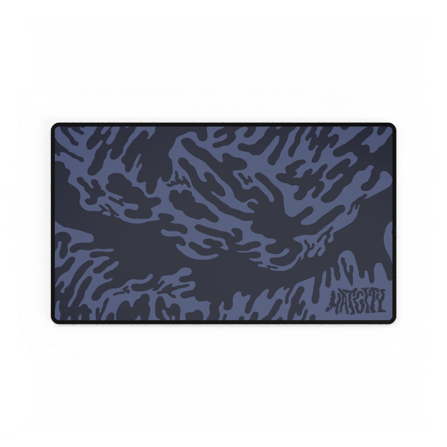 Blue Tieger camouflage patterned  mouse pad medium and a Matcity  brand logo on a white background