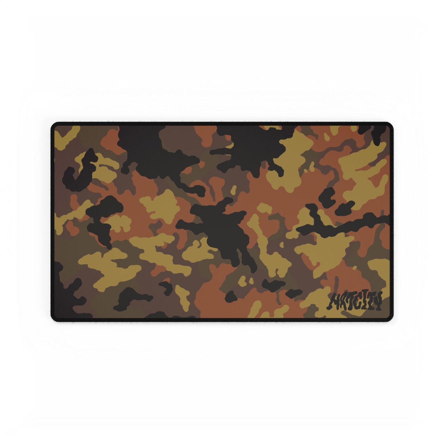 Fall Camouflage patterned mouse pad medium with a Matcity brand logo on a white background