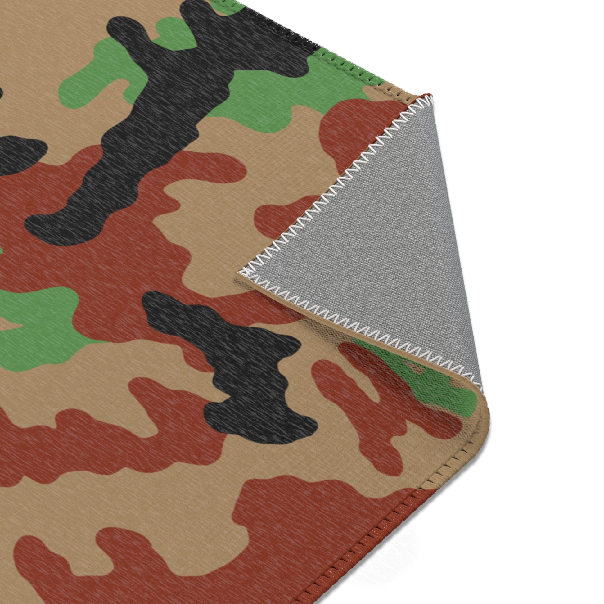 Leibermuster camouflage patterned mat folded showcasing the underside.