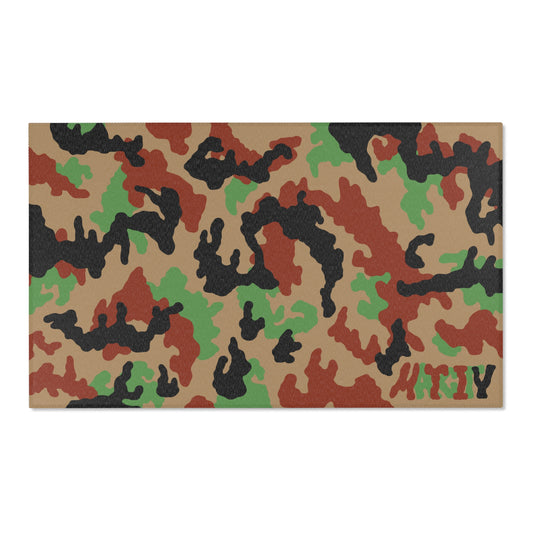 Leibermuster camouflage patterned mat on a white background