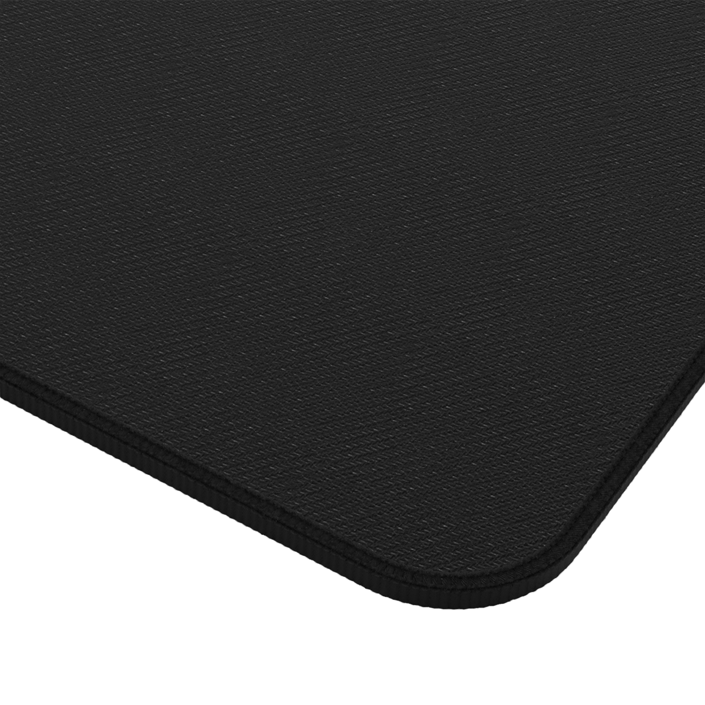 The reverse side of the mouse mat in solid black, highlighting the non-slip textured surface for stability on any desk surface.