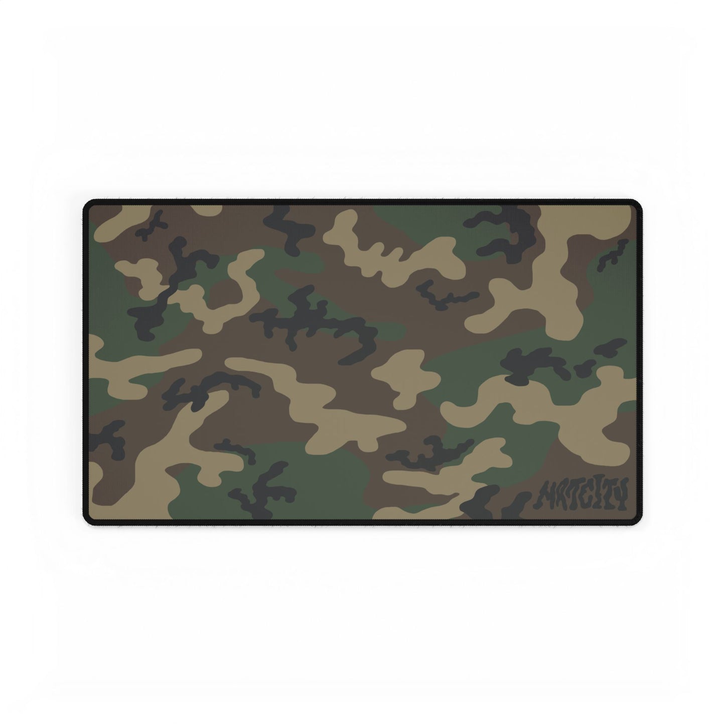 Woodland camouflage mouse pad with a Matcity logo on a white background